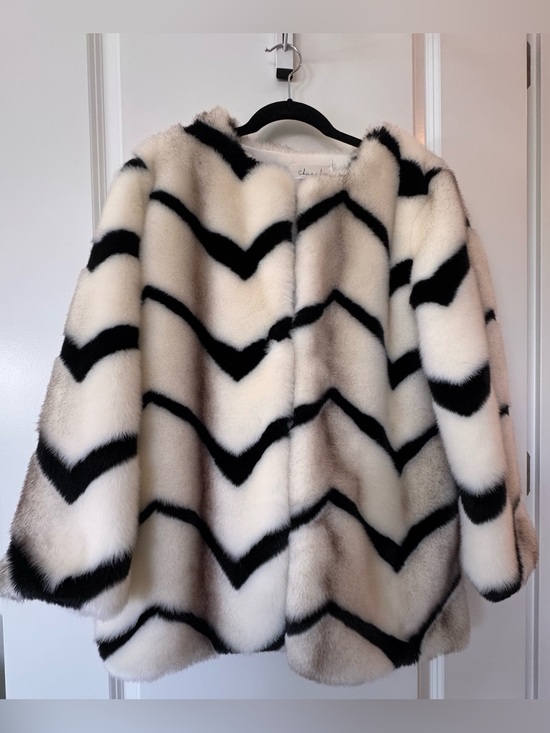 Chicwish Jackets & Blazers - Chicwish Black and White Faux Fur Jacket